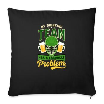 L’équipe de crosse de la Saint-Patrick a un problème de crosse - Housse de coussin décorative 45 x 45 cm - noir - Devant