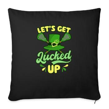 Crosse Fête de la Saint-Patrick Ayez de la chance - Housse de coussin décorative 45 x 45 cm - noir - Devant