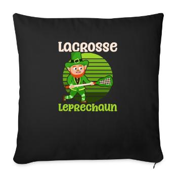 Crosse Saint-Patrick Lacrosse Leprechaun - Housse de coussin décorative 45 x 45 cm - noir - Devant