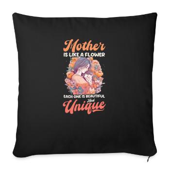 Mothers Day Like Flower Beautiful And Unique - Sofa pillowcase 17,3'' x 17,3'' (45 x 45 cm) - black - Front