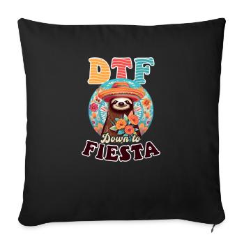 L’amant du Mexique jusqu’à la fiesta paresseux - Housse de coussin décorative 45 x 45 cm - noir - Devant