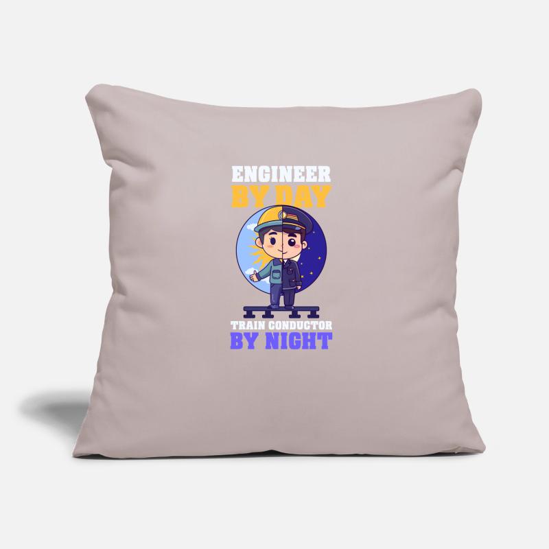 Model Railroad Engineer Day, Train Conductor Night Sofa pillowcase 17,3'' x 17,3'' (45 x 45 cm)