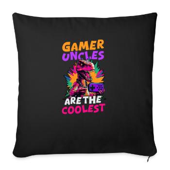 Im A Video Gamer Gamer Uncles Are The Coolest - Sofa pillowcase 17,3'' x 17,3'' (45 x 45 cm) - black - Front