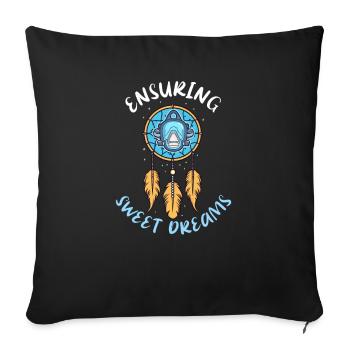 Anesthesia Nurse Ensuring Sweet Dreams - Sofa pillowcase 17,3'' x 17,3'' (45 x 45 cm) - black - Front