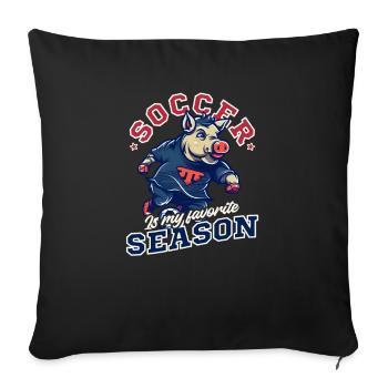 Soccer Coach Soccer Is Favorite Season - Sofa pillowcase 17,3'' x 17,3'' (45 x 45 cm) - black - Front