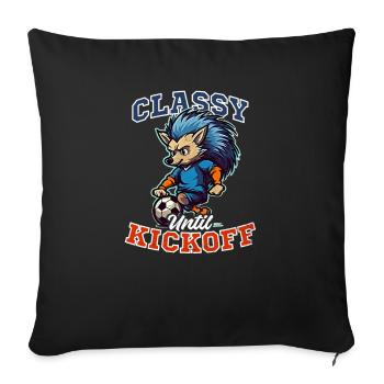 Soccer Coach Classy Until Kickoff - Sofa pillowcase 17,3'' x 17,3'' (45 x 45 cm) - black - Front