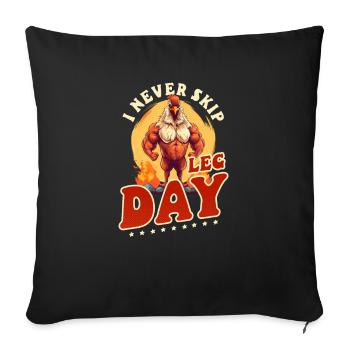 Bodybuilder-BBQ Skip Leg Day Never Skip Day - Sofakissenbezug 45 x 45 cm - Schwarz - Vorne