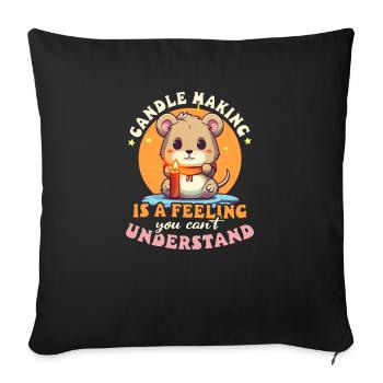 Fabrication de bougies Sentiment que vous ne comprenez pas - Housse de coussin décorative 45 x 45 cm - noir - Devant