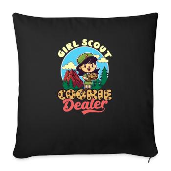 Pfadfinder Pfadfindermädchen - Sofakissenbezug 45 x 45 cm - Schwarz - Vorne