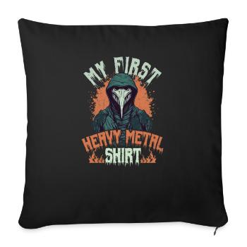 Erstes Heavy-Metal-Outfit der Rockmusik - Sofakissenbezug 45 x 45 cm - Schwarz - Vorne
