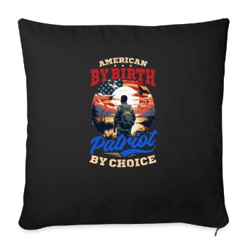 Observateur d'oiseaux américain - Housse de coussin décorative 45 x 45 cm - noir - Devant