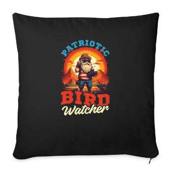 Birdwatcher Patriotic Birdwatcher - Sofa pillowcase 17,3'' x 17,3'' (45 x 45 cm) - black - Front