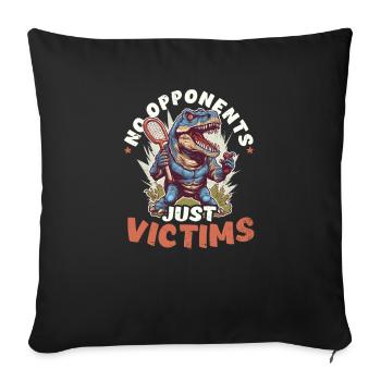 Lacrosse Coach No Opponents Just Victims - Sofa pillowcase 17,3'' x 17,3'' (45 x 45 cm) - black - Front