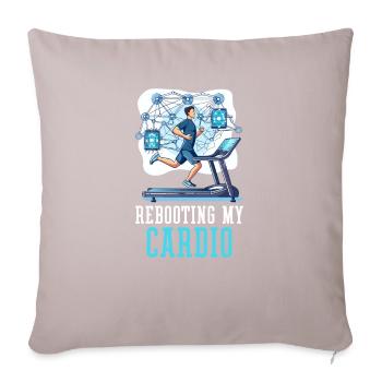 Network Engineering Rebooting Is My Cardio - Sofa pillowcase 17,3'' x 17,3'' (45 x 45 cm) - light taupe - Front