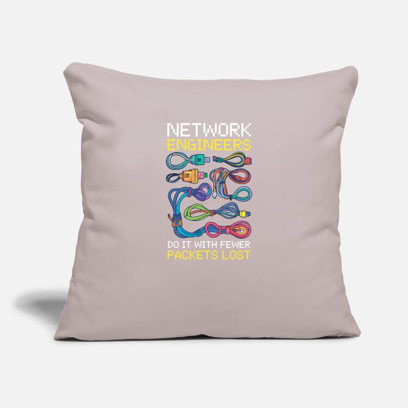Network Engineering Do It with Fewer Packets Lost Sofa pillowcase 17,3'' x 17,3'' (45 x 45 cm)