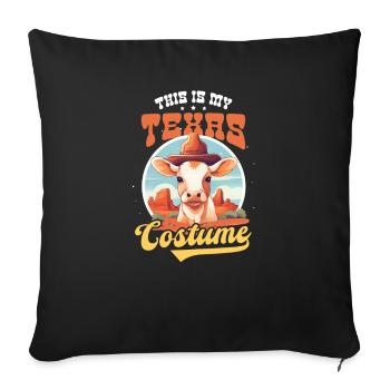 Amant du Texas, c'est mon costume du Texas - Housse de coussin décorative 45 x 45 cm - noir - Devant