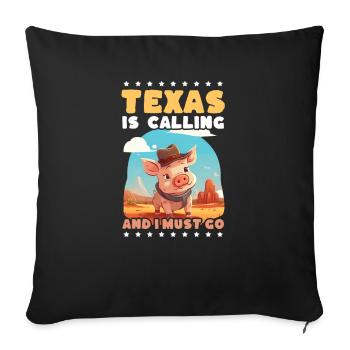Texas Lover Texas Appel - Housse de coussin décorative 45 x 45 cm - noir - Devant