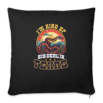 Texas Lover, c'est une grosse affaire au Texas - Housse de coussin décorative 45 x 45 cm - noir - Devant