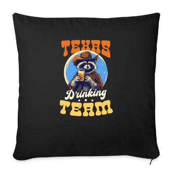 Texas Lover Équipe de boisson du Texas - Housse de coussin décorative 45 x 45 cm - noir - Devant