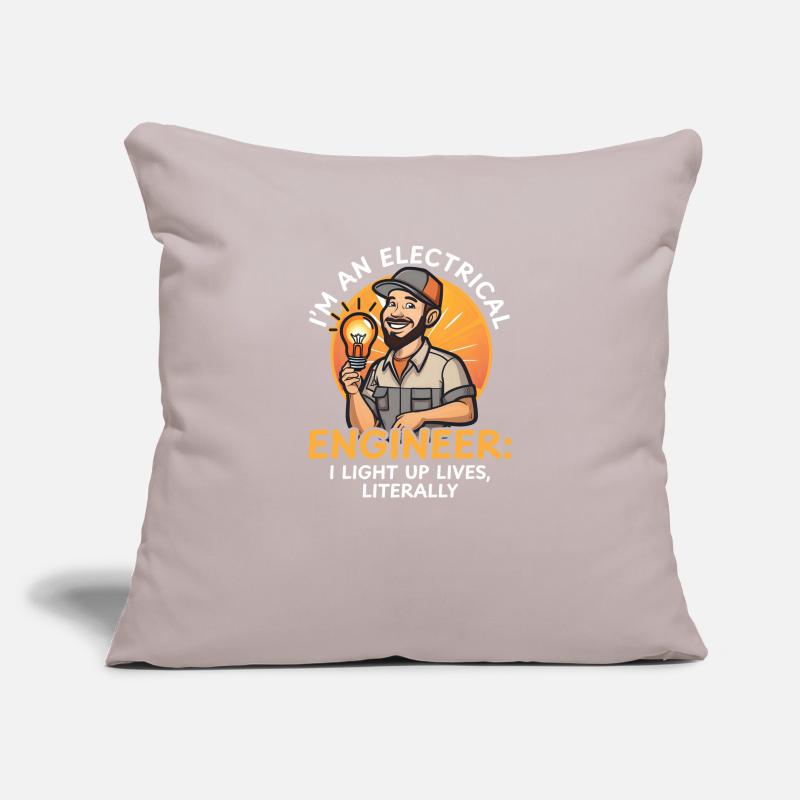 Electrical Engineering I Light Up Lives, Literally Sofa pillowcase 17,3'' x 17,3'' (45 x 45 cm)