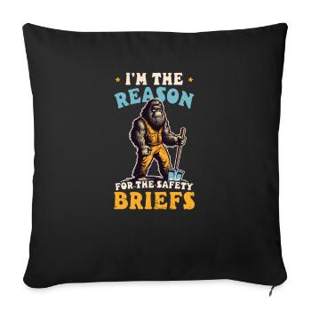 Road Worker Reason For Safety Briefs - Sofa pillowcase 17,3'' x 17,3'' (45 x 45 cm) - black - Front
