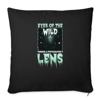 Wildlife Photographer Eyes of the Wild: Through - Sofa pillowcase 17,3'' x 17,3'' (45 x 45 cm) - black - Front