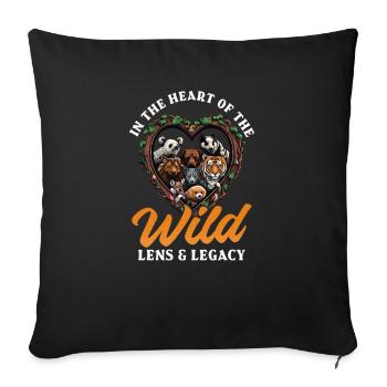 Wildlife Photographer Heart of the Wild Lens - Sofa pillowcase 17,3'' x 17,3'' (45 x 45 cm) - black - Front