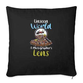Wildlife Photographer Unseen Worlds - Sofa pillowcase 17,3'' x 17,3'' (45 x 45 cm) - black - Front