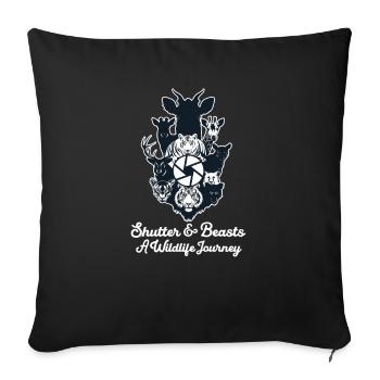 Wildlife Photographer Shutter Beasts A Journey - Sofa pillowcase 17,3'' x 17,3'' (45 x 45 cm) - black - Front