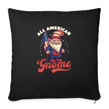 4th July American Gnome All American Gnome - Sofa pillowcase 17,3'' x 17,3'' (45 x 45 cm) - black - Front