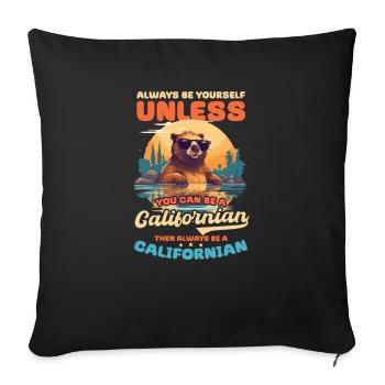 Amoureux de la Californie vous-même à moins que californien - Housse de coussin décorative 45 x 45 cm - noir - Devant