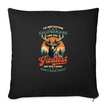 California Lover Californian Are Greatest - Sofa pillowcase 17,3'' x 17,3'' (45 x 45 cm) - black - Front