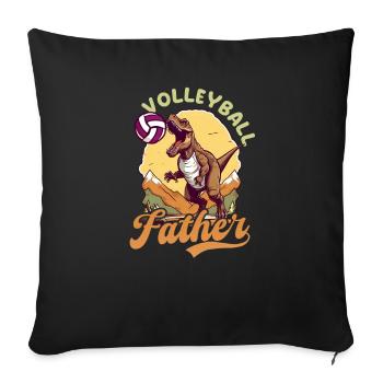 Volleyball Dad Dinosaur Volleyball Father - Sofa pillowcase 17,3'' x 17,3'' (45 x 45 cm) - black - Front