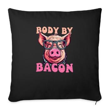 Bacon Body von Bacon - Sofakissenbezug 45 x 45 cm - Schwarz - Vorne