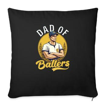 Baseball Papa Papa Von - Sofakissenbezug 45 x 45 cm - Schwarz - Vorne