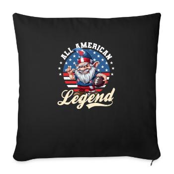 4th Of July Football All American Legend - Sofa pillowcase 17,3'' x 17,3'' (45 x 45 cm) - black - Front
