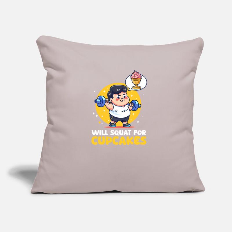 Cupcake Lover Will Squat for Cupcakes Sofa pillowcase 17,3'' x 17,3'' (45 x 45 cm)