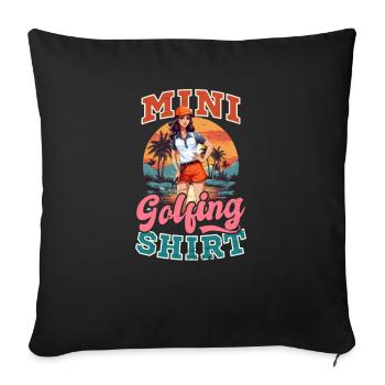 Tenue de minigolf - Housse de coussin décorative 45 x 45 cm - noir - Devant
