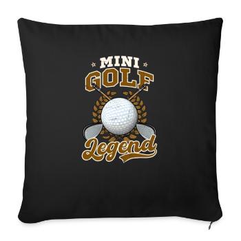 Minigolf-Legende - Sofakissenbezug 45 x 45 cm - Schwarz - Vorne