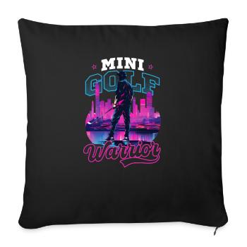 Minigolf-Krieger - Sofakissenbezug 45 x 45 cm - Schwarz - Vorne