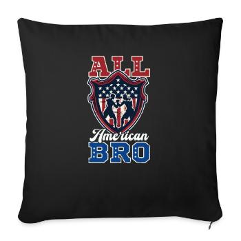 Boxing All American Bro - Sofa pillowcase 17,3'' x 17,3'' (45 x 45 cm) - black - Front