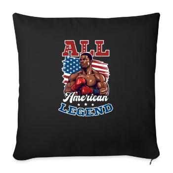 Boxing All American Legend - Sofa pillowcase 17,3'' x 17,3'' (45 x 45 cm) - black - Front