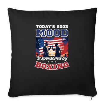 Boxing Good Mood By Boxing - Sofa pillowcase 17,3'' x 17,3'' (45 x 45 cm) - black - Front