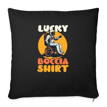 Boccia Player Lucky Boccia Outfit - Sofa pillowcase 17,3'' x 17,3'' (45 x 45 cm) - black - Front