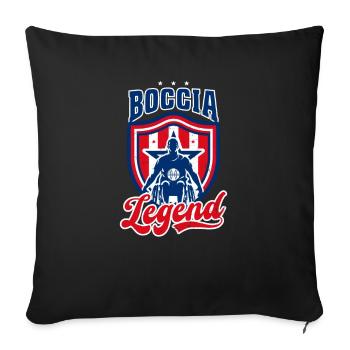 Boccia Player American Boccia Legend - Sofa pillowcase 17,3'' x 17,3'' (45 x 45 cm) - black - Front