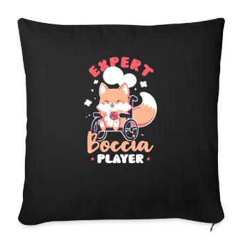 Boccia Player Expert Boccia Player - Sofa pillowcase 17,3'' x 17,3'' (45 x 45 cm) - black - Front