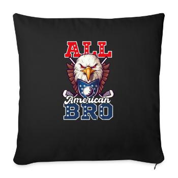 4 juillet Golf All American Bro Eagle - Housse de coussin décorative 45 x 45 cm - noir - Devant