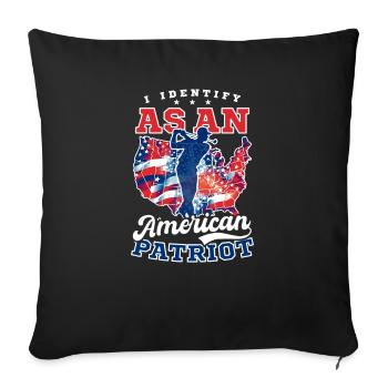 4. Juli Golf Identifizieren Sie sich als amerikanischer Patriot - Sofakissenbezug 45 x 45 cm - Schwarz - Vorne