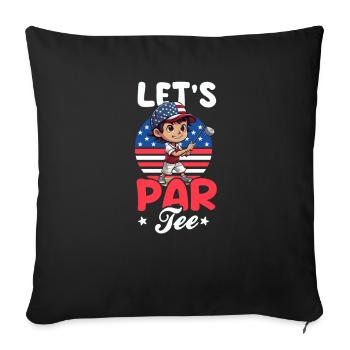 4. Juli Golf Lets Partee - Sofakissenbezug 45 x 45 cm - Schwarz - Vorne