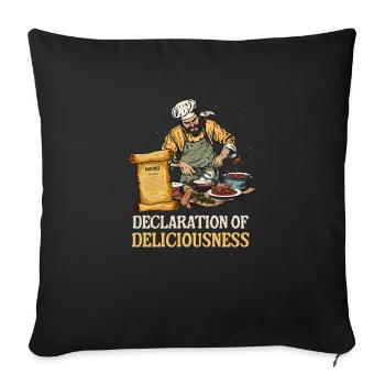 Patriotic Chef Declaration of Deliciousness - Sofa pillowcase 17,3'' x 17,3'' (45 x 45 cm) - black - Front